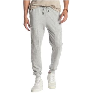 555Soul Men's Moto Panel Joggers Gray Size Large